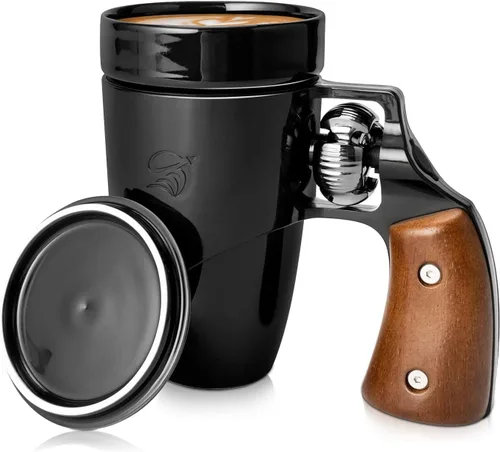Taza de pistola Pukomc, taza de café de cerámica, regalos del día del padre para papá, regalos de cumpleaños para hombres y mujeres, taza de café