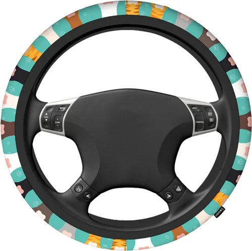 Miniatura 2 de Swono - Fundas para volante de coche con diseño de patas de gato, lindas patas de gatito o patas de perro, universal para mujeres, niñas, de Cat Paws