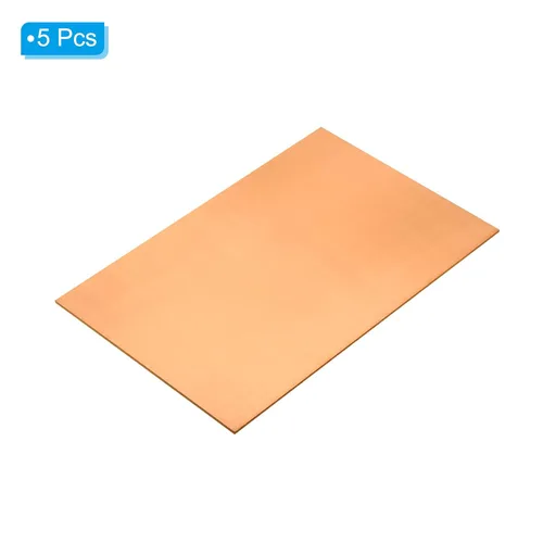 Miniatura 3 de PATIKIL Placa PCB de cobre, 5 piezas de 7.1 x 4.7 in de una sola cara de placa de circuito recubierta de cobre laminada en blanco PCB almohadillas