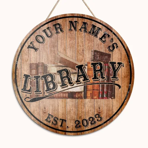Miniatura 28 de Artsy Woodsy Letrero de madera de esquina de lectura personalizado (no tallado o neón), placa de pared, decoración de Book Nook Club Room Hideaway