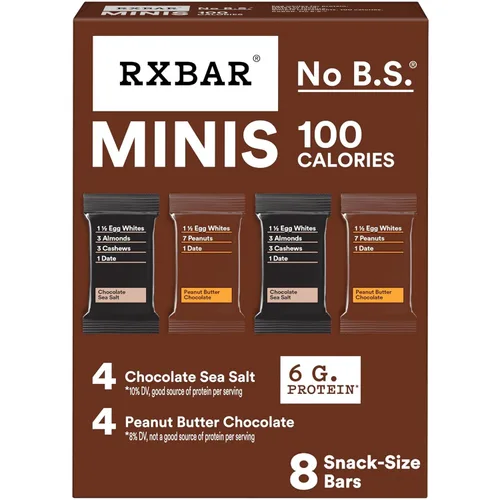 RXBAR Minis - Barras de proteínas, snack de proteínas, barritas de aperitivos, paquete variado, caja de 7.3 onzas (8 unidades)