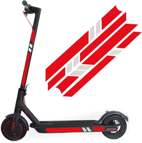 Adhesivos reflectantes para scooter eléctrico XIAOMI M365 Ninebot ES1 ES2 ES3 ES4, película reflectante impermeable de noche, calcomanía para