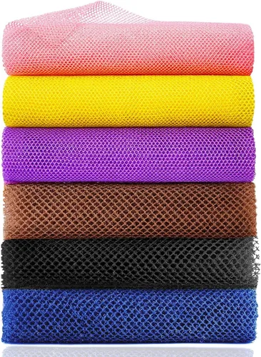 6 esponjas de red exfoliantes africanas, esponja de baño de 33 pulgadas de largo, red de limpieza corporal para la espalda y la piel, uso diario