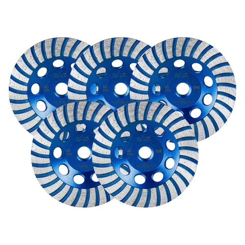 Miniatura 16 de SALI 2 piezas ruedas de esmerilado de concreto de 7 pulgadas, 20 segmentos de diamante Turbo, eje 5/8-11, rueda de esmerilado de diamante apta