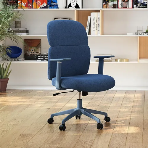 Miniatura 11 de LuxErgo Silla de oficina, sillas de escritorio de oficina en casa con reposabrazos, cómoda silla de escritorio con ruedas, sillas de computadora
