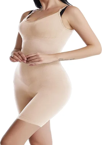 Miniatura 6 de Faja Faja - Faja para mujer, sin costuras, cuerpo completo, moldeador de abdomen, moldeador de cuerpo, a medio muslo, más delgado, levantador