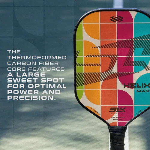 Miniatura 5 de Selkirk Sport SLK Helix Pro Paleta de Pickleball Paletas de Pickleball de Fibra de Carbono Termoformada con Cara Híbrida de Fibra de Carbono