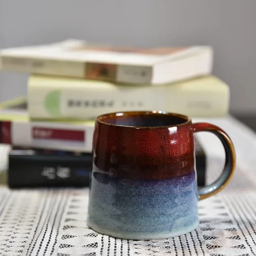 Miniatura 7 de Taza de café grande de cerámica, taza de té para oficina y hogar, tazas de café de cerámica hechas a mano, 16.5 onzas, aptas para lavavajillas