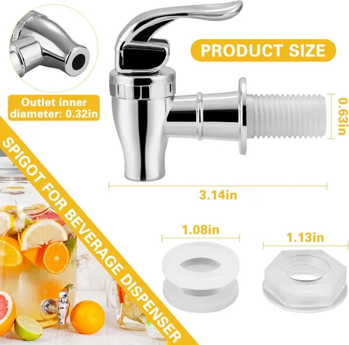 Miniatura 2 de Boquilla de repuesto para dispensador de bebidas para grifo dispensador de bebidas, grifo estilo empuje para jarra dispensadora de bebidas, grifo