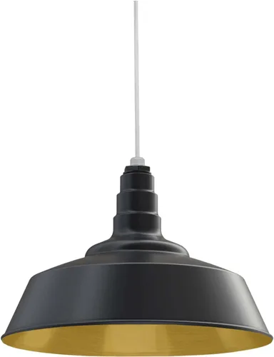 Miniatura 61 de Steel Lighting Co. Manhattan Warehouse Light Lámpara colgante montada en el techo Cúpula de 20 pulgadas Montaje al ras Luz de granero