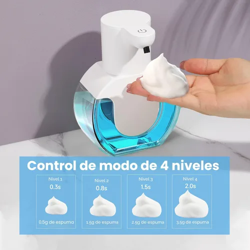 Miniatura 5 de VZZNN Paquete de 2 dispensadores automáticos de jabón espumoso de 14.2 oz/14.2 fl oz, dispensador automático de jabón espumoso sin contacto, bomba