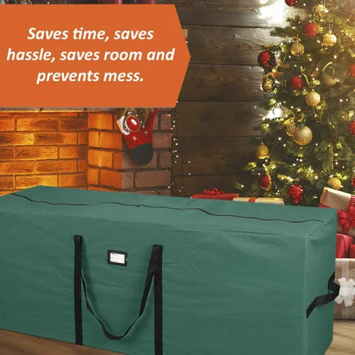 Miniatura 6 de Bolsa de almacenamiento para árbol de Navidad que se adapta hasta a 2 m Árbol navideño desmontado de 50 x 15 x 20 pulgadas, contenedor, caja de Verde