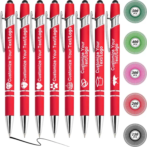 Miniatura 74 de Bolígrafos personalizados con nombre y logotipo, hasta 500 bolígrafos personalizados a granel con grabado gratis regalo para cumpleaños, graduación
