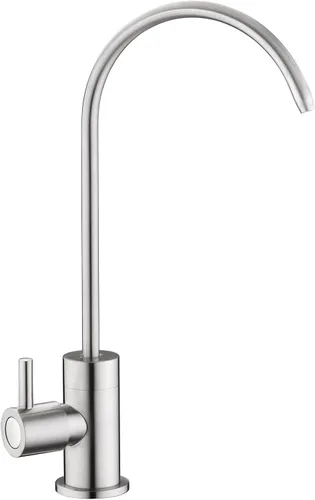 Kablle Grifo de agua potable para fregadero de cocina, grifo de filtración de agua de ósmosis inversa para fregadero de bar, níquel cepillado y
