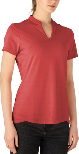 Miniatura 69 de Gopune Polo de golf con cuello en V para mujer, sin cuello, manga corta, ligera, de secado rápido, camisetas de tenis para correr