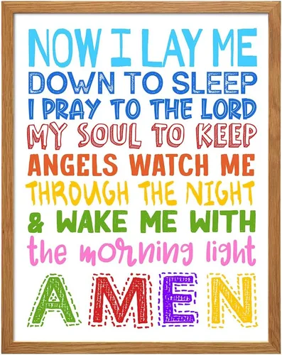 Miniatura 11 de Yellowbird Art & Design Arte y Decoración Religiosa para Pared - Lindos Regalos Cristianos para Dormitorio de Niños, Guardería, Niñas Pequeñas