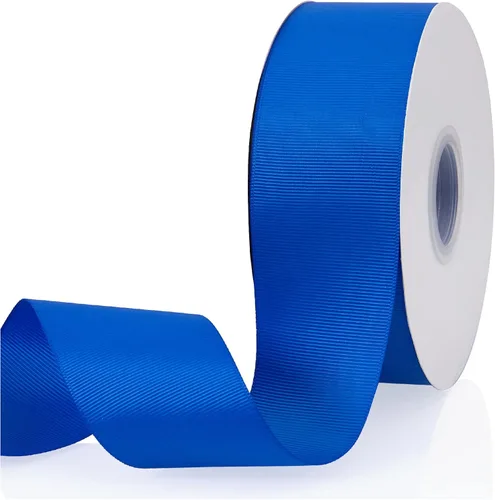 Miniatura 62 de Cinta de grogrén de doble cara de color liso azul bebé de 1-1/2 pulgadas x 50 yardas para envolver regalos, bodas, fiestas, manualidades, lazos