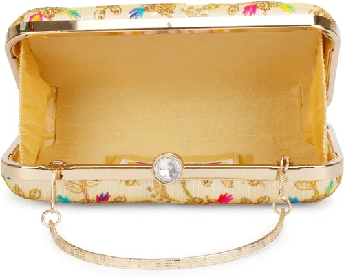 Miniatura 4 de LONGING TO BUY Embrague de caja de diseño hecho a mano para mujeres, embrague bordado Zari para mujeresembrague de mano para mujeres