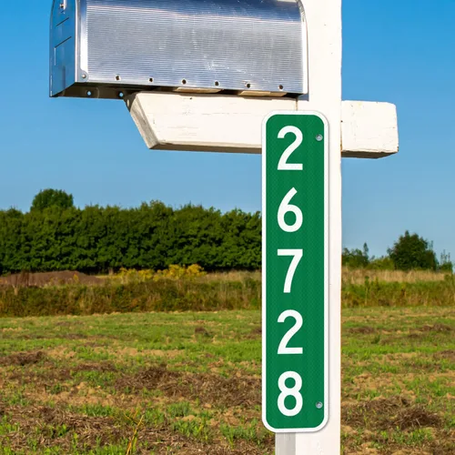 Miniatura 4 de Letrero de dirección 911, buzón de correo de emergencia personalizado, aluminio resistente .080 libre de óxido, de doble cara, ideal para entrada