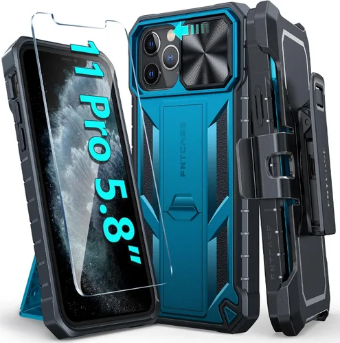 Miniatura 17 de FNTCASE for iPhone 11-Pro Protective Case: Military Grade Drop Proof Protection Rugged 11Pro Cell Phone Cover with Belt Clip Holster Kickstand &