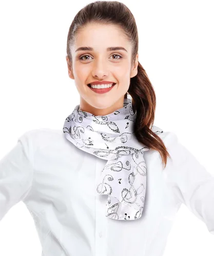 Miniatura 3 de CBC Crown Bufanda de notas musicales de moda para mujer (varios patrones, colores)