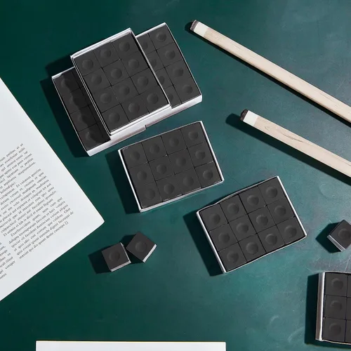 Miniatura 3 de Junkin Cubos de Tiza para Billar Taco de Billar Taco de Pool Tiza para Mesa Accesorios de Mesa para Clubes Bares Hogar