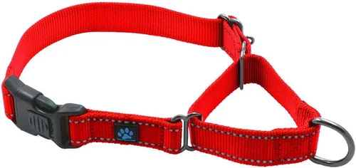 Miniatura 5 de Max and Neo Collar de nailon Martingale para perros - Donamos a un rescate de perros por cada collar vendido (Grande, Negro)
