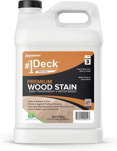 Miniatura 14 de # 1 Deck Premium - Tinte de madera semitransparente para tarimas de terraza, vallas y revestimientos Natural