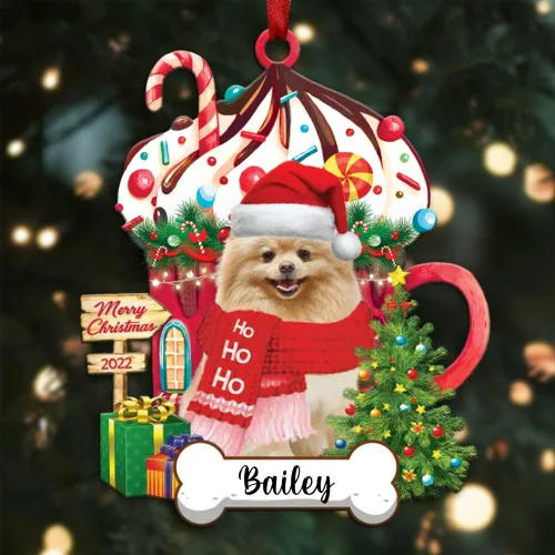 Miniatura 110 de Amantes de los perros de Navidad – Navidad de perros disponibles para muchos perros Shi Tzu – Adorno con forma personalizada, adorno de Navidad