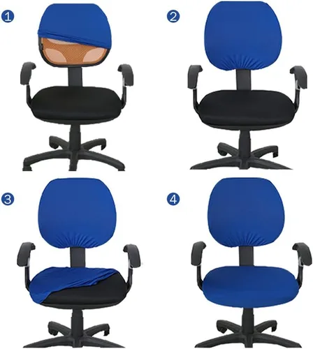 Miniatura 6 de Melaluxe - Funda para silla de oficina de computadora, funda universal protectora y elástica, cubierta elástica para silla giratoria