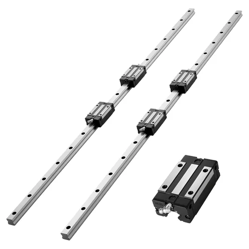 Miniatura 11 de OrangeA - Riel lineal 2 piezas SBR16-78.740 in, 2 rieles de guía lineal y 4 bloques de rodamientos de carro, kit de riel CNC Diapositiva lineal