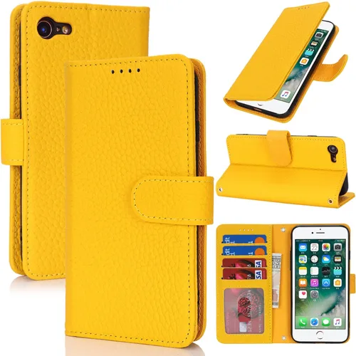 Miniatura 166 de Zouzt Funda para iPhone 11 de 6.1 pulgadas de piel auténtica con 4 ranuras para tarjetas, tarjetero con bloqueo RFID, tapa magnética, función atril