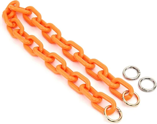 Miniatura 8 de Yichain Correa de Bolso Gruesa de Acrílico Cadena de Bolso Manija de Reemplazo, Accesorio de Decoración para Fabricación de Bolso (Ámbar)