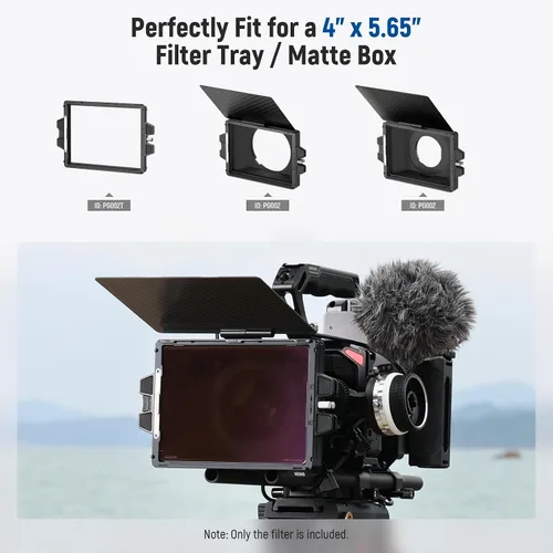 Miniatura 2 de NEEWER Filtro ND cuadrado ND0.3 (1 parada), 4"x5.65" filtro de densidad neutra de cine con revestimiento multicapa nano de 30 capas de doble cara