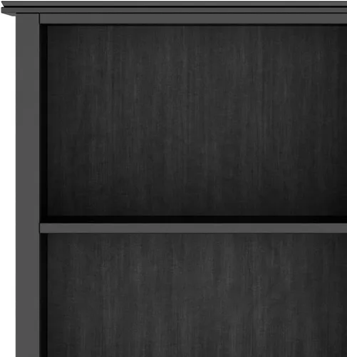 Miniatura 8 de SIMPLIHOME Estantería artesanal de madera maciza de 72 pulgadas de alto y 5 estantes en color negro, almacenamiento contemporáneo para sala