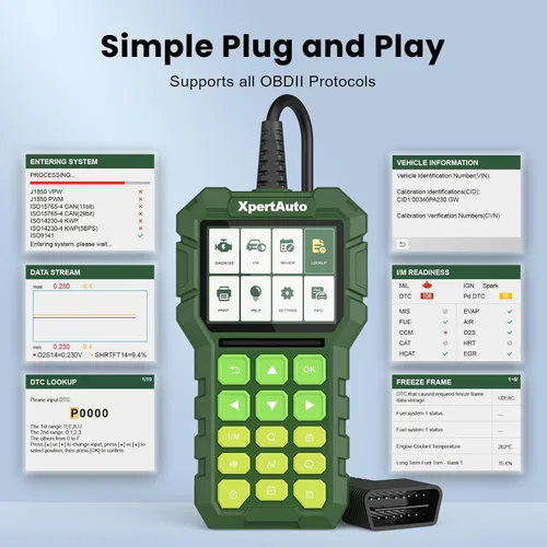 Miniatura 4 de C303 OBD2 Escáner de datos en vivo profesional para mecánicos, herramienta universal de diagnóstico OBDII para borrar códigos de falla, luz