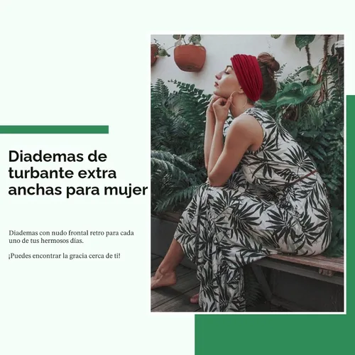 Miniatura 3 de Tobeffect Diademas extra anchas de 7 pulgadas para mujer, diadema grande y gruesa para la cabeza, bandana bohemia para cabello de mujer, banda