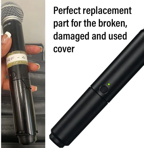 Miniatura 4 de Cubierta de batería brillante compatible con Shure BLX2 / BLX288 - SM58 / Beta 58 /Beta 87 carcasa de micrófono inalámbrico tapa de cuerpo