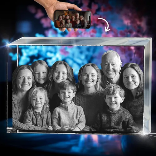 Miniatura 19 de 3D innovation Foto de cristal 3D, regalos conmemorativos personalizados para mamá, papá, esposa, hombres, mascotas, imagen de vidrio personalizada