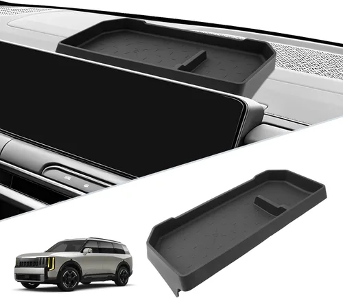 Miniatura 16 de SKTU para 2022 2023 Chevrolet Bolt EUV EV Organizador de consola central inserto de ABS negro, bandeja de materiales, reposabrazos, caja de 2022