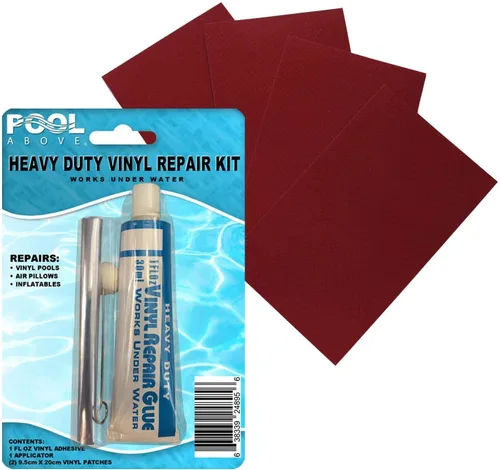 Miniatura 8 de Kit de parches de reparación de vinilo resistente Pegamento adhesivo de cemento de vinilo y parches de colores para inflables, barcos, balsas