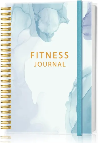 Diario de fitness simplificado para mujeres y hombres, diario/planificador de entrenamiento A5 diario de registro de ejercicios para pérdida de