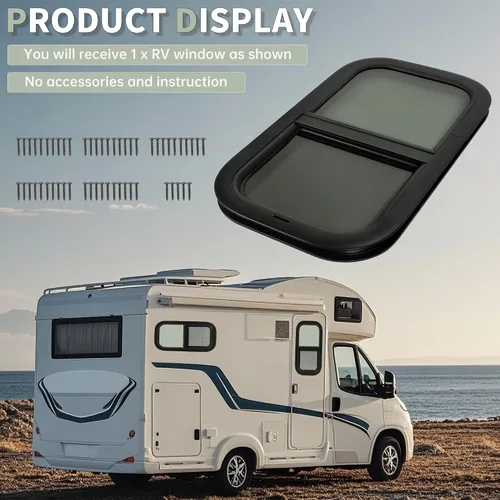 Miniatura 7 de HECASA Ventana Vertical para RV de 12" de Ancho x 22" de Alto, Ventanas de Repuesto para Remolque de Carga para Caravana Remolque de Viaje Furgoneta