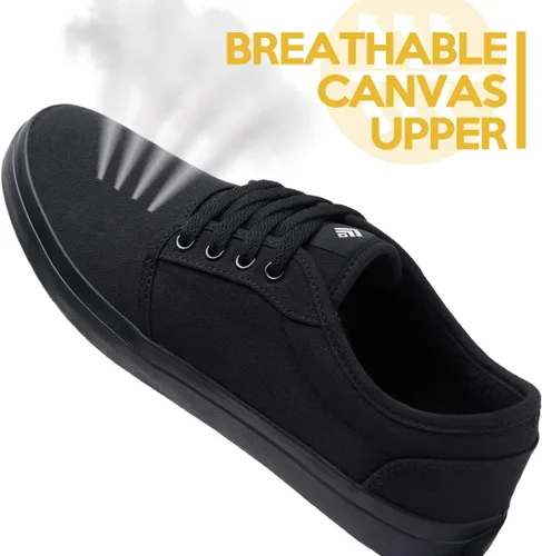 Miniatura 4 de Zapatos de trabajo antideslizantes para hombres y mujeres, unisex, color negro, casual, resistentes a las manchas y al aceite, tenis de servidor