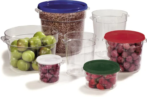 Miniatura 7 de Carlisle FoodService Products Storplus Recipiente redondo de almacenamiento de alimentos con diseño apilable para catering, buffets, restaurantes