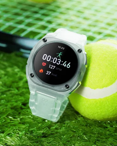 Miniatura 5 de Easfone B3 Sport Smart Watch, reloj de fitness AMOLED de 1.28 pulgadas con frecuencia cardíaca/sueño/impermeabilidad IP68/más de 120 modos Blanco