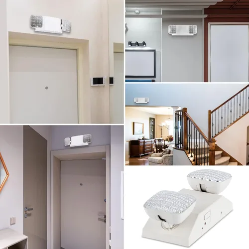 Miniatura 6 de OSTEK Accesorios de iluminación LED de salida de emergencia con baterías de reserva de 90 minutos de largo, luz de emergencia LED integrada