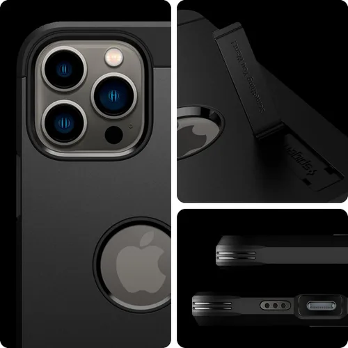 Miniatura 8 de Spigen Tough Armor [tecnología de protección extrema] diseñada para iPhone 13 Pro Max Case (2021) - Negro