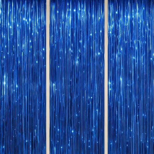 Miniatura 21 de DECOCKRAT Paquete de 3 Telón de Fondo de Flecos de Papel Aluminio - Cortinas de Oropel Negro Brillante para Decoración de Fiestas/Accesorios
