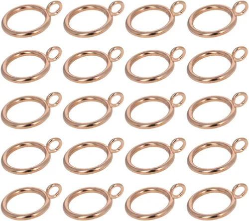 Miniatura 12 de MroMax Anillos de cortina con ojales, anillos de cortina negros de metal de 1-1/2 pulgadas de diámetro interior de 1.496 in de diámetro, anillos